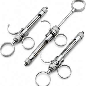 3 Aspirating Dental Syringes 2.5 Ring Handle
