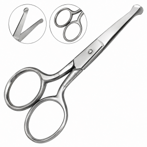 Baby Nail Safety Scissors 3.5 Inch Curved Round Tips