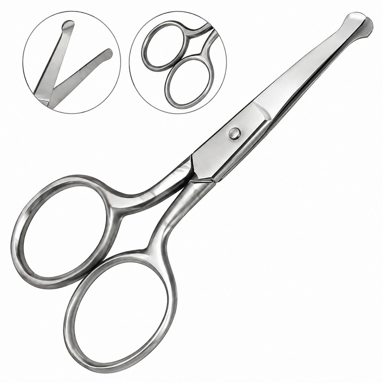 Baby Nail Safety Scissors 3.5 Inch Curved Round Tips