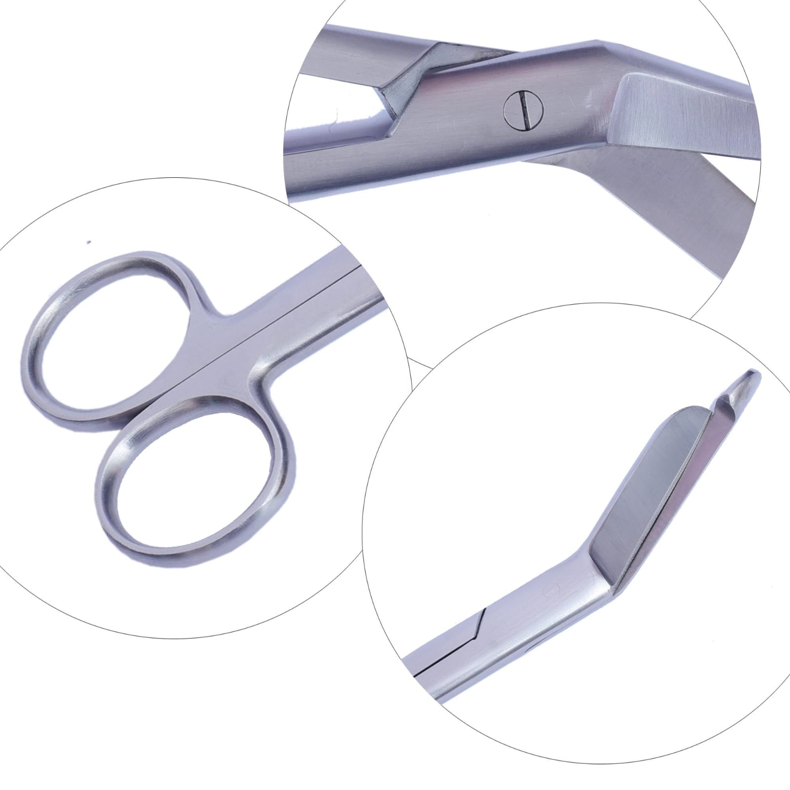 Bandage scissors made from medical-grade stainless steel for cutting bandages and dressings