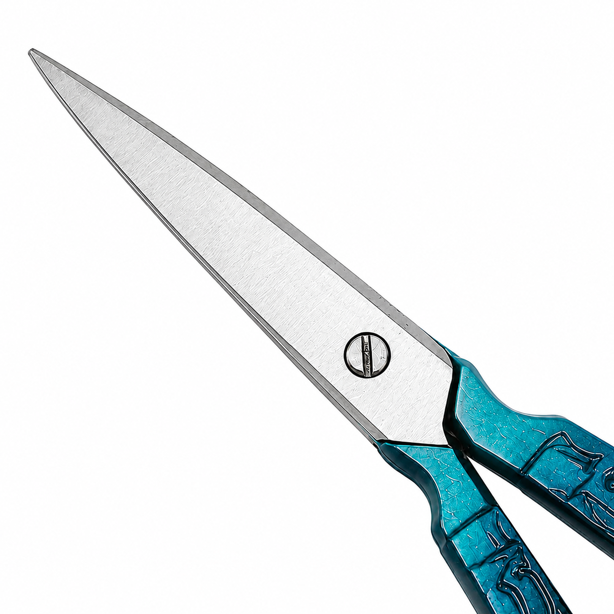 Blue Stainless Steel Embroidery and Eyebrow Shaping Scissors