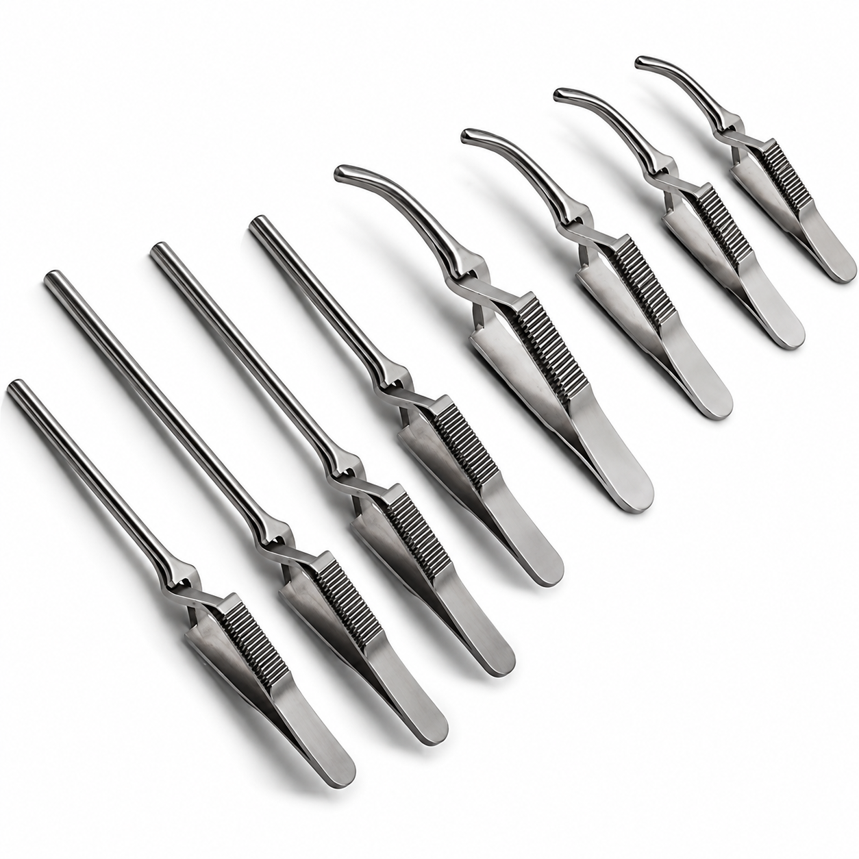 Bulldog Clamps stainless steel vascular surgical instruments for temporary blood vessel occlusion.