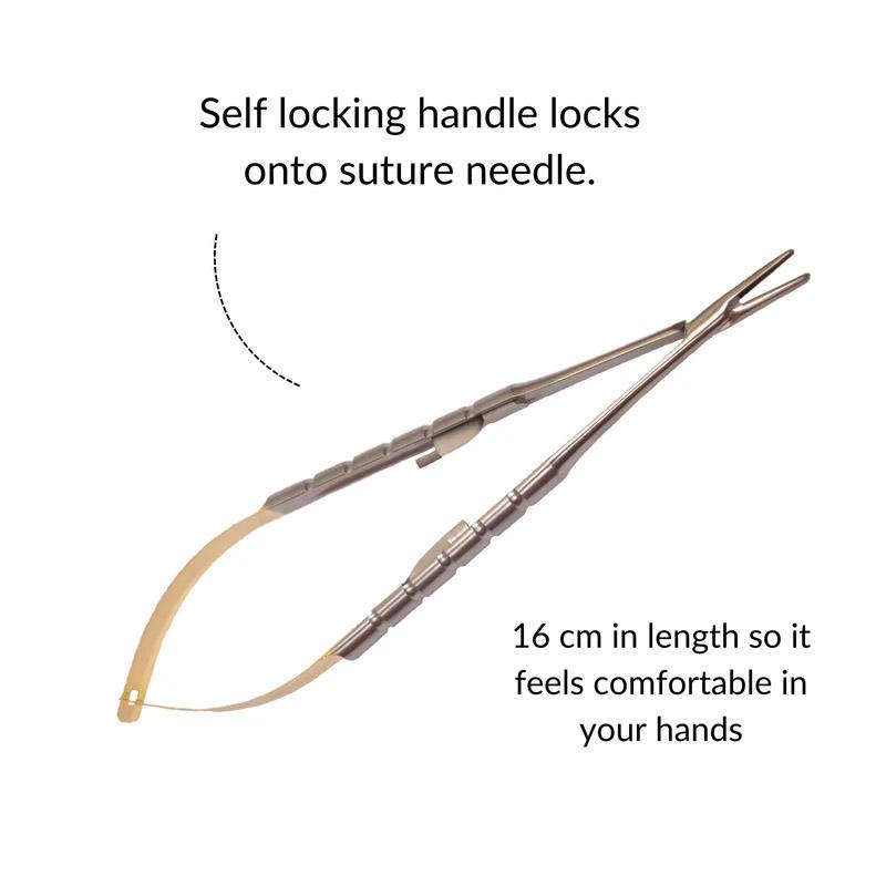 Castro Needle Holder Spring Lock Castroviejo surgical instrument