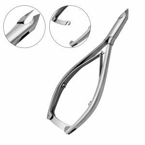 Cuticle Nipper 4.5 inch Double Spring with Back Safety Lock