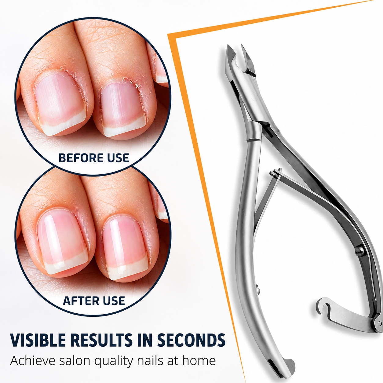 Cuticle Nipper 4.5 inch Double Spring with Back Safety Lock