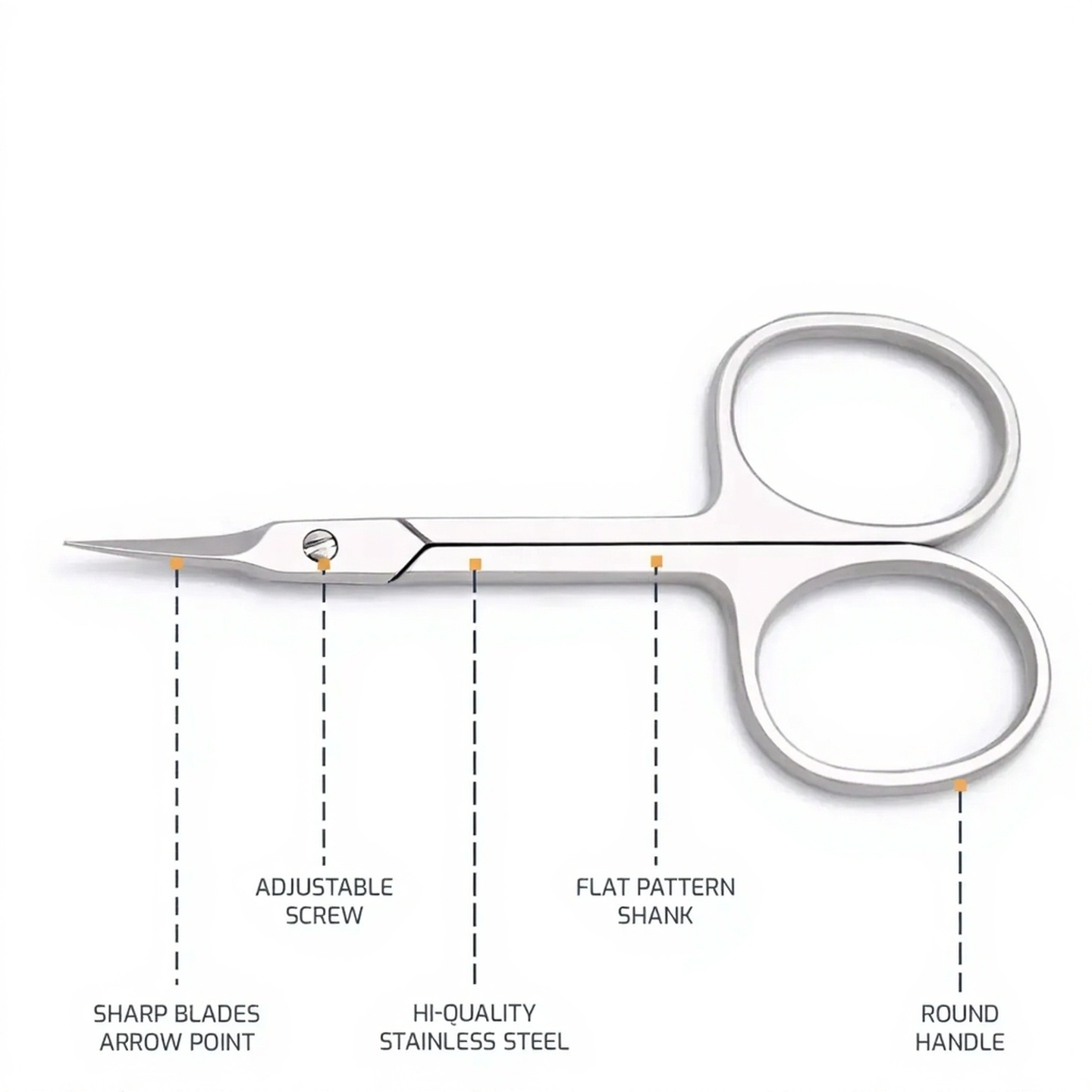 Cuticle scissors made from medical-grade stainless steel for precise nail and cuticle trimming