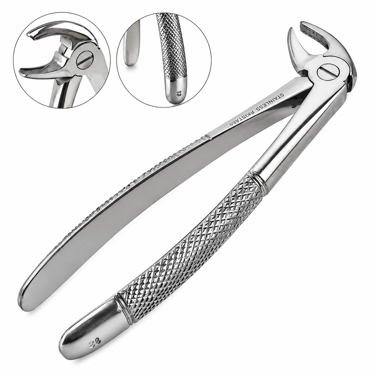 Dental extracting forceps stainless steel surgical instrument
