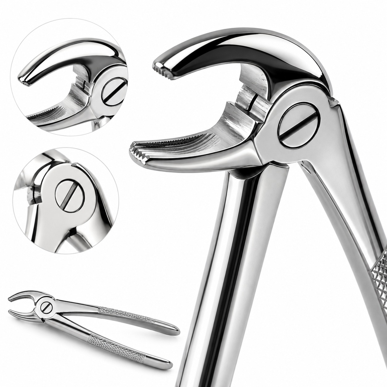 Dental extracting forceps stainless steel surgical instrument