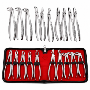 Dental tooth extracting forceps stainless steel