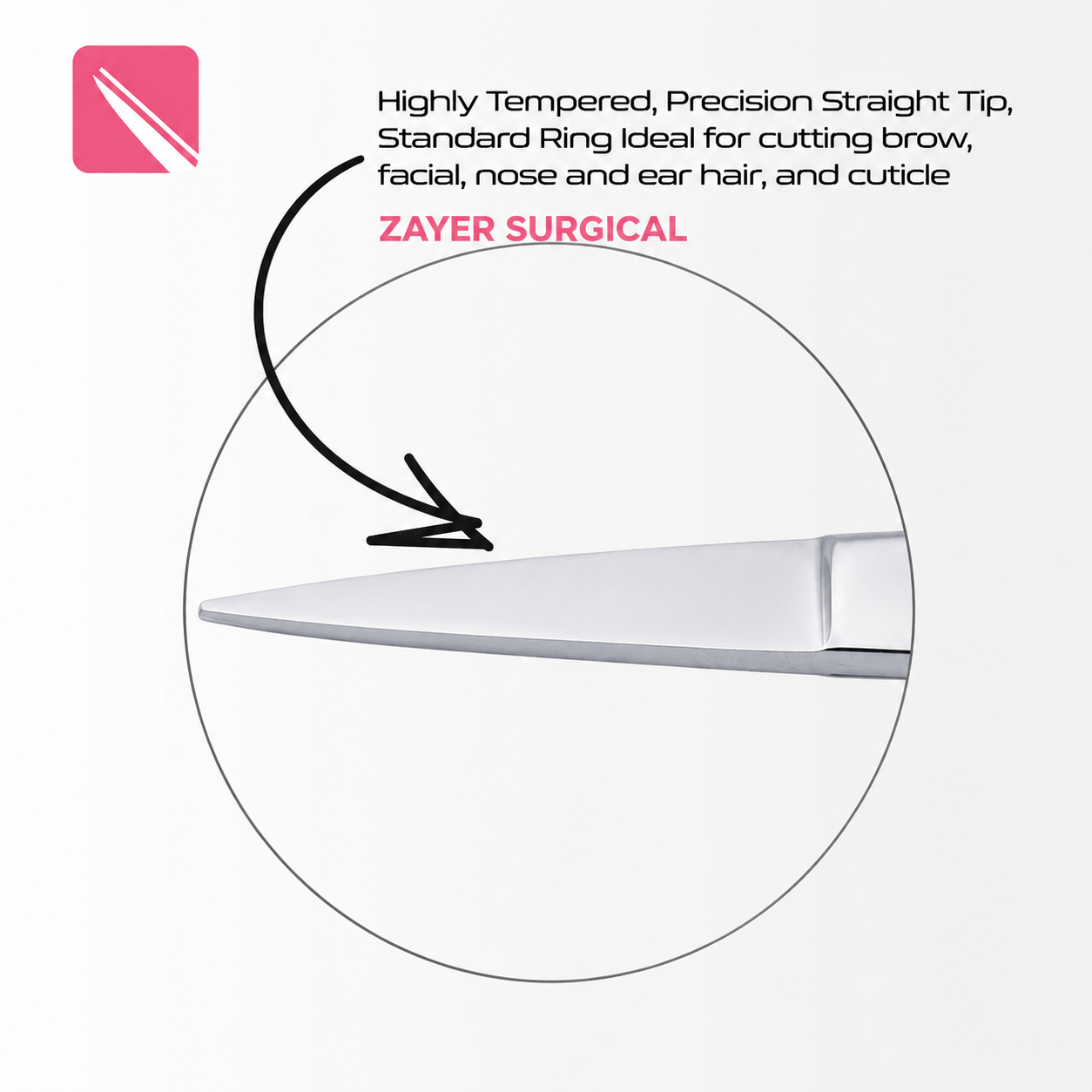 Stainless Steel Precision Eyebrow Scissor