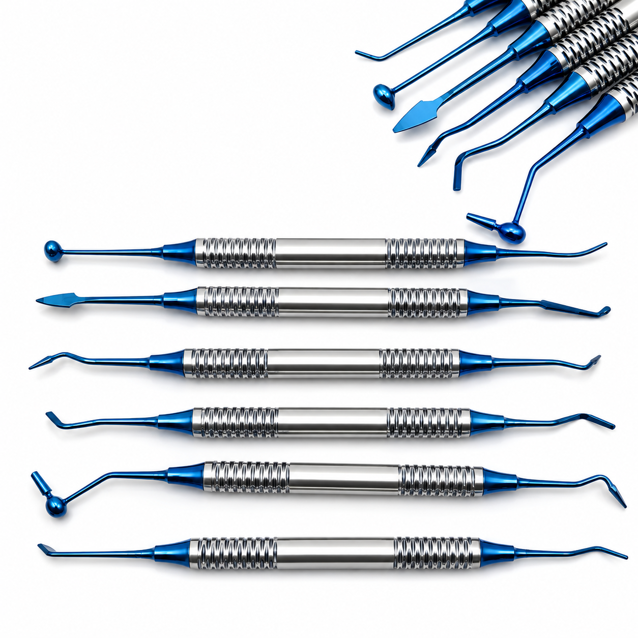 Filling Instrument Set of 6 stainless steel dental composite restorative kit