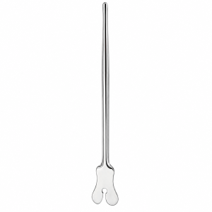 Grooved Director Probe made from medical-grade stainless steel for guided incisions and wound exploration.