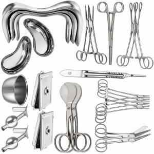 Premium stainless steel gynecology and obstetrics surgical instruments for women's healthcare procedures.