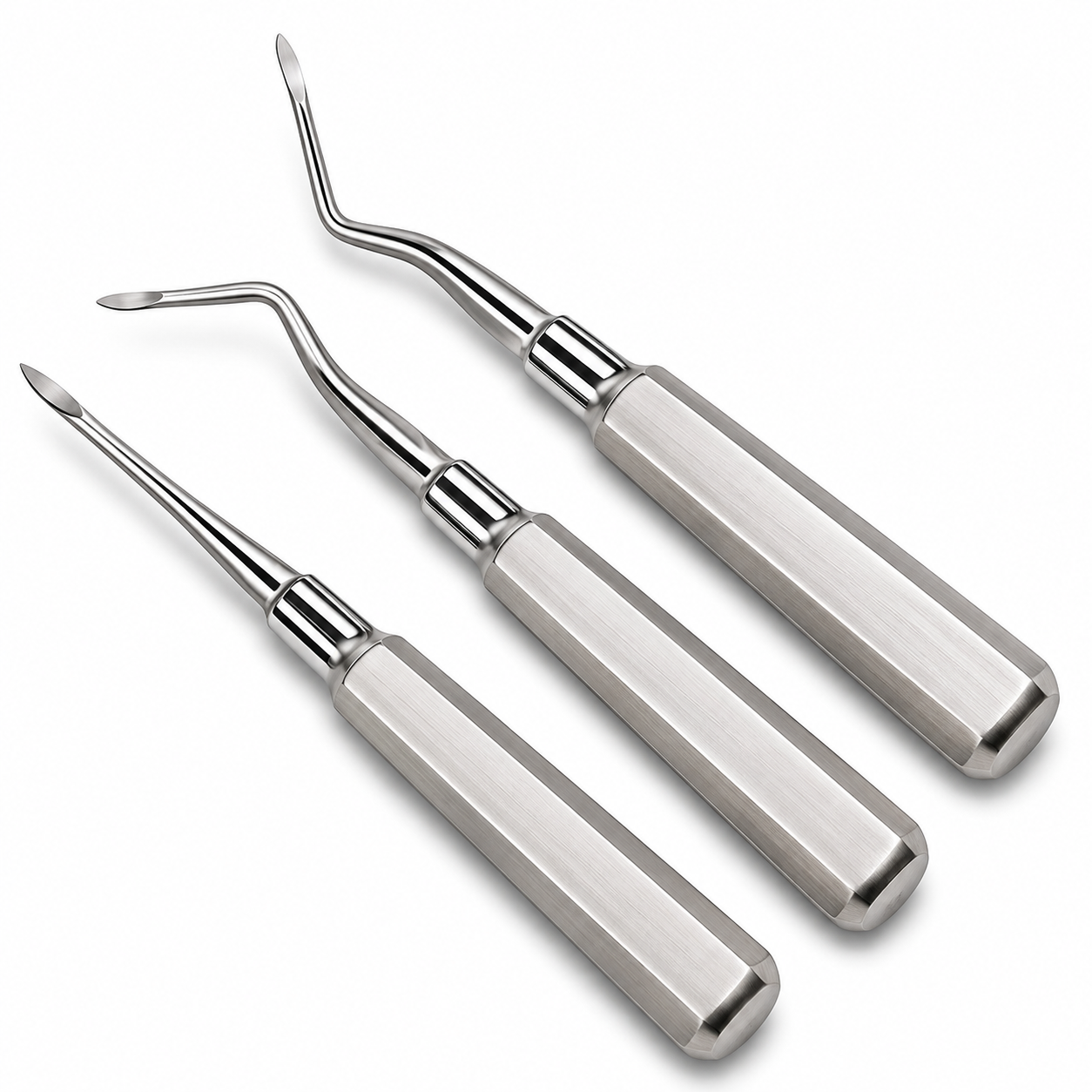 3 Heidbrink Root Tip Elevators Set Straight Left Right Angled