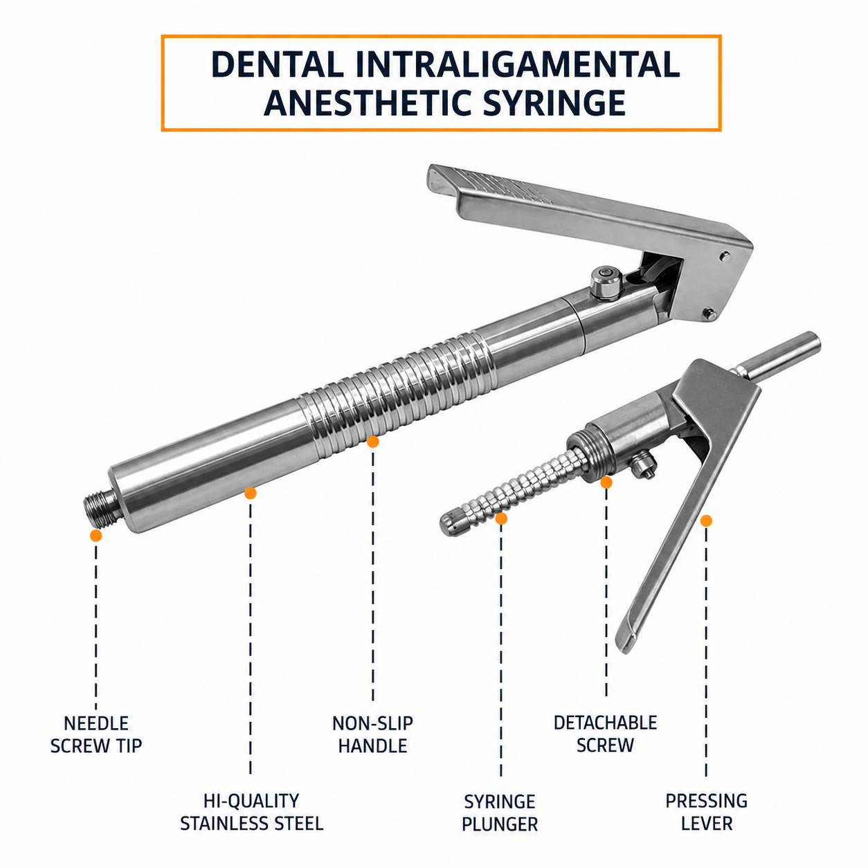Intraligamental Syringe Pen Style 1.8 mL Straight