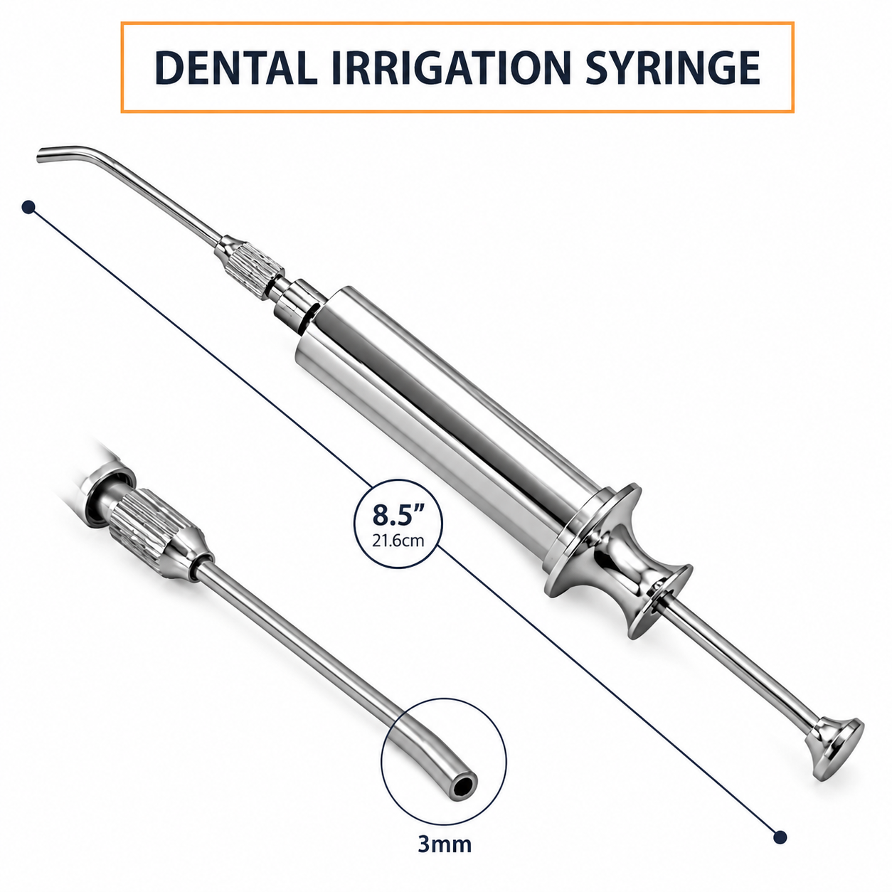 Dental Irrigation Syringe 8.5 inch surgical instrument