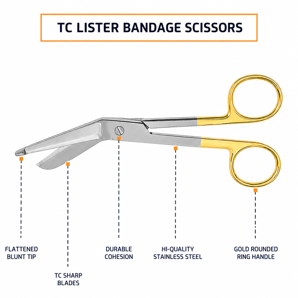 TC Lister Bandage Scissors 5.5 Inch
