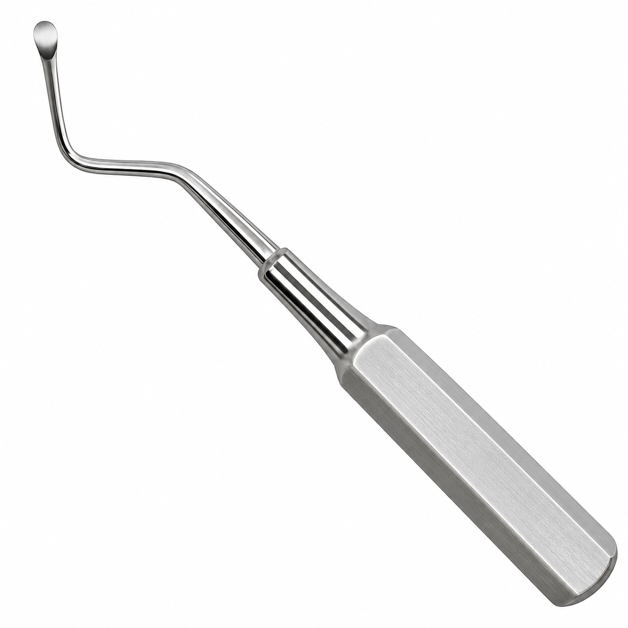 Molt Bone Curette made from medical-grade stainless steel for dental and orthopedic surgery