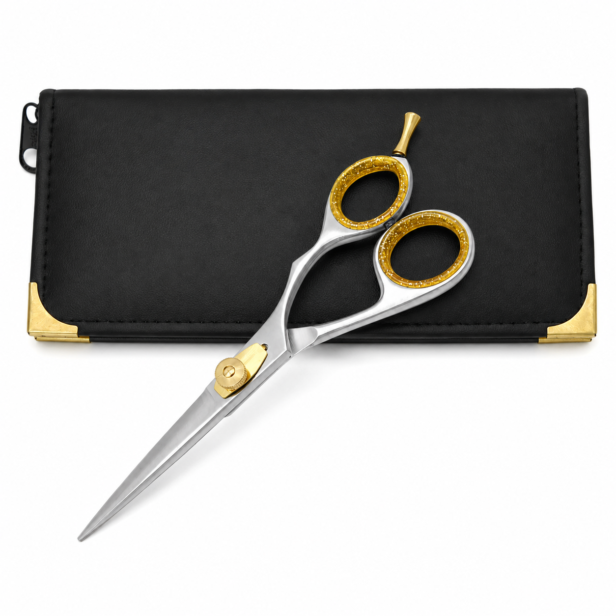 5.5 Inch Gold and Silver Super Cut Barber Scissors