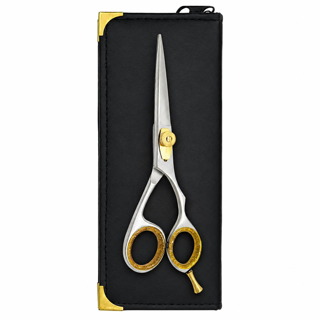 5.5 Inch Gold and Silver Super Cut Barber Scissors