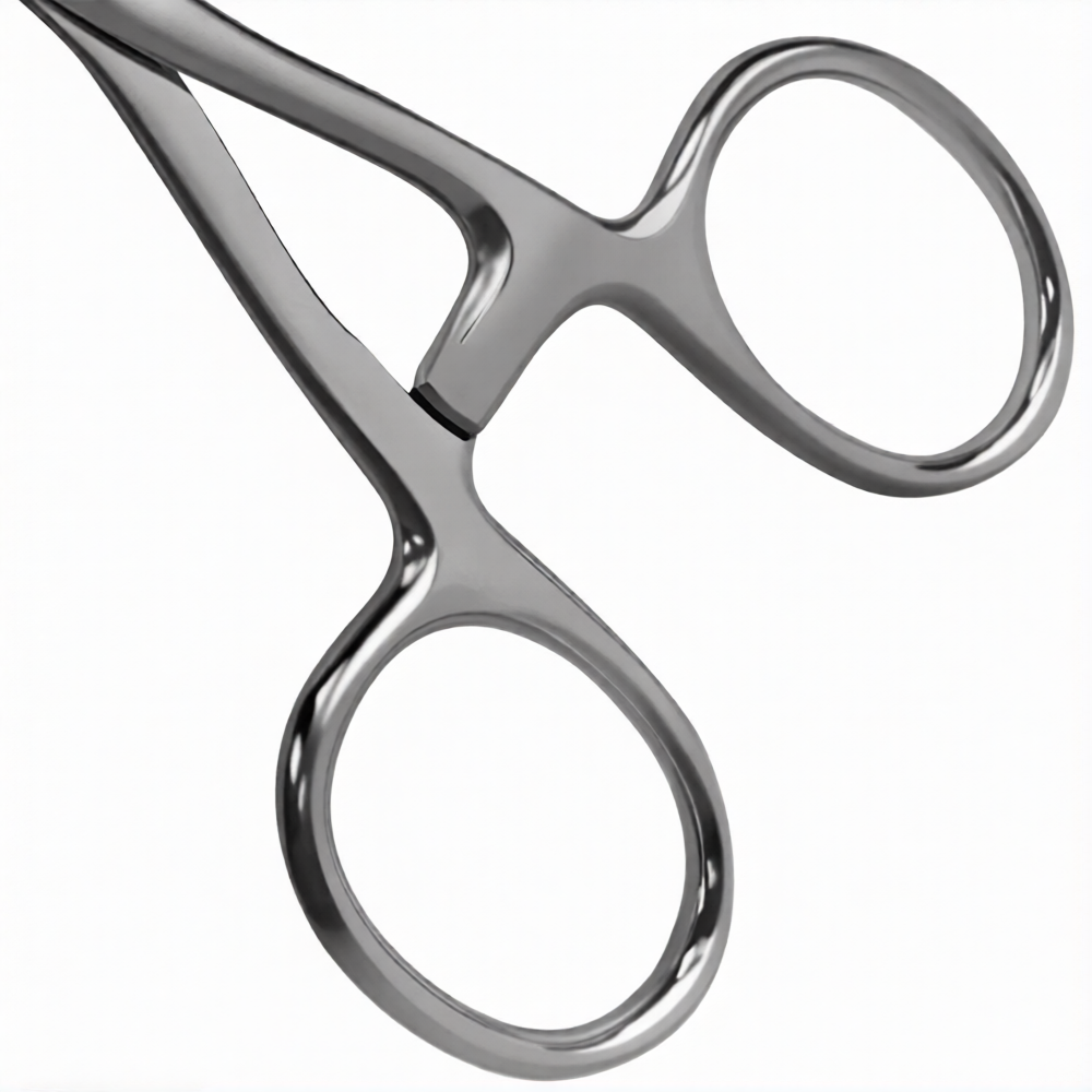Collins Tongue Seizing Forceps 6.75 inch 17.1 cm with 25 mm wide jaws stainless steel ENT instrument