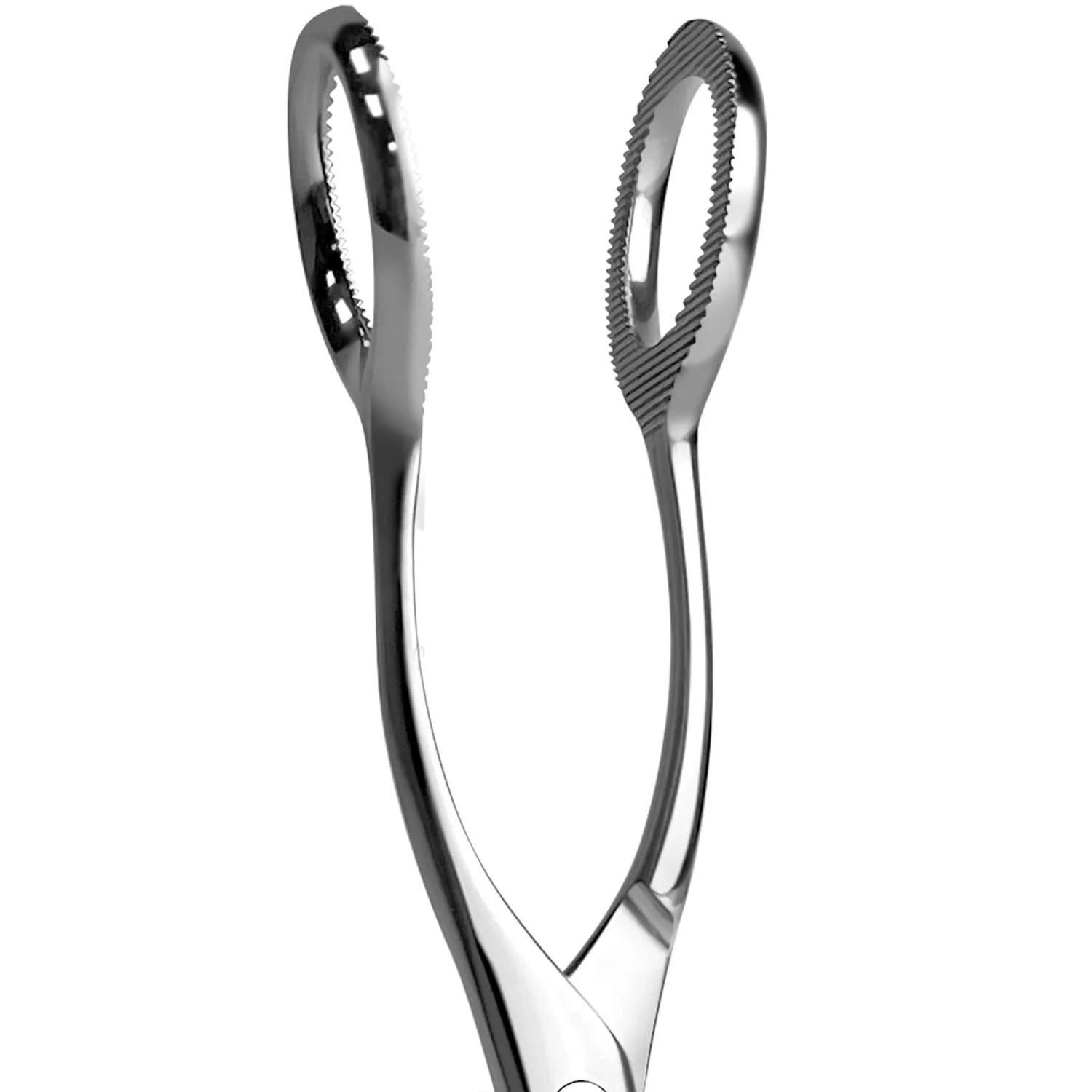 Collins Tongue Seizing Forceps 6.75 inch 17.1 cm with 25 mm wide jaws stainless steel ENT instrument