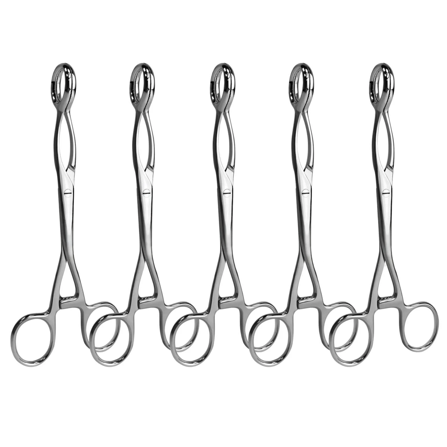 Collins Tongue Seizing Forceps 6.75 inch 17.1 cm with 25 mm wide jaws stainless steel ENT instrument