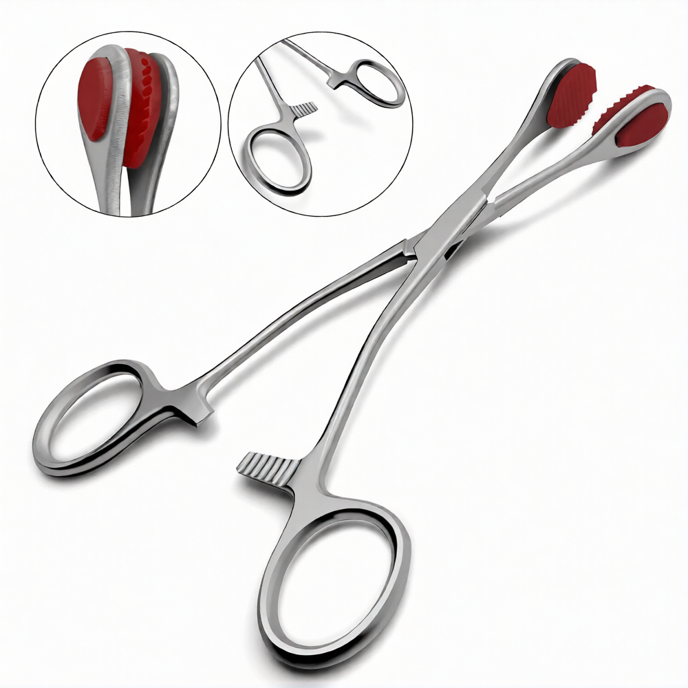 Young Tongue Seizing Forceps Set 6.5 inch stainless steel surgical oral instrument for ENT and oral surgery